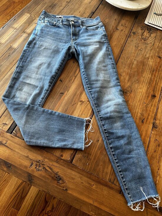 GAP Denim - Gap 1969 Vintage True Skinny Mid Rise Raw Hem Women’s Size 27 Jeans Pants